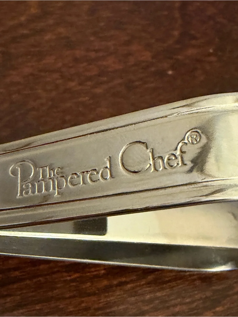 Vtg Pampered Chef Buffet Serving Tongs #2560 Small Double Spoon Retired 6.25”