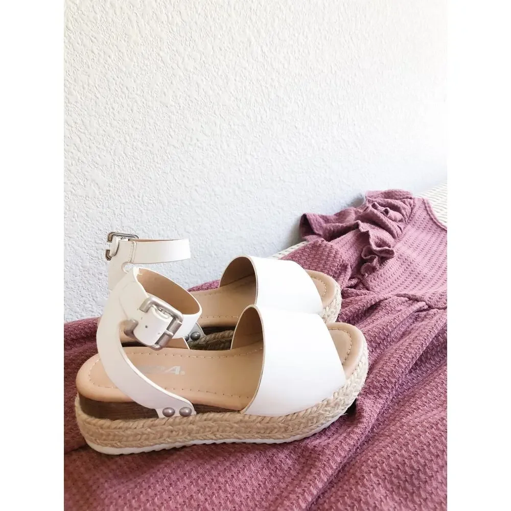 Sunny Adventures Espadrille Ankle Strap Minimalist Sandals 12