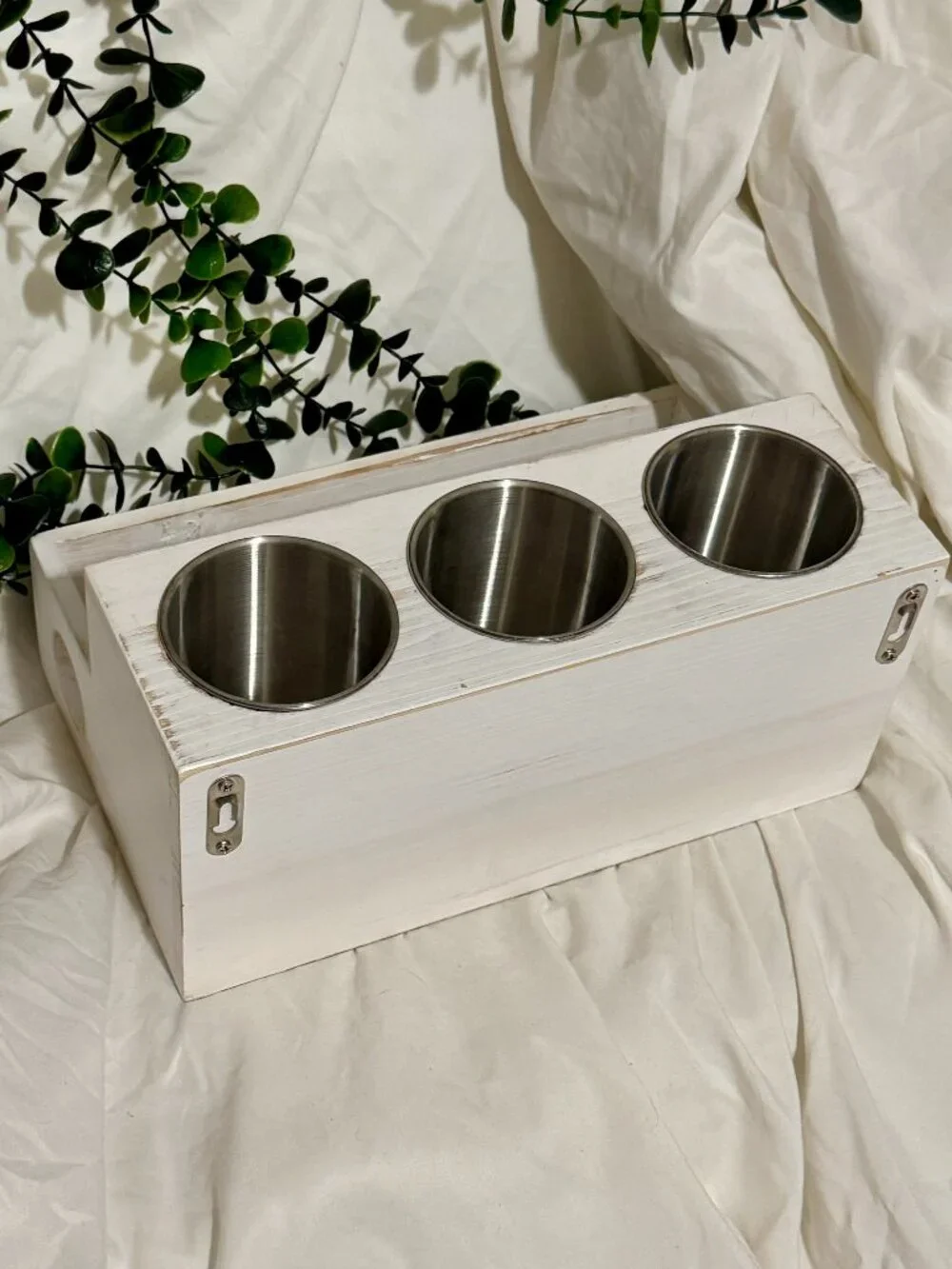 White Wooden Hair Tool Organizer – 
