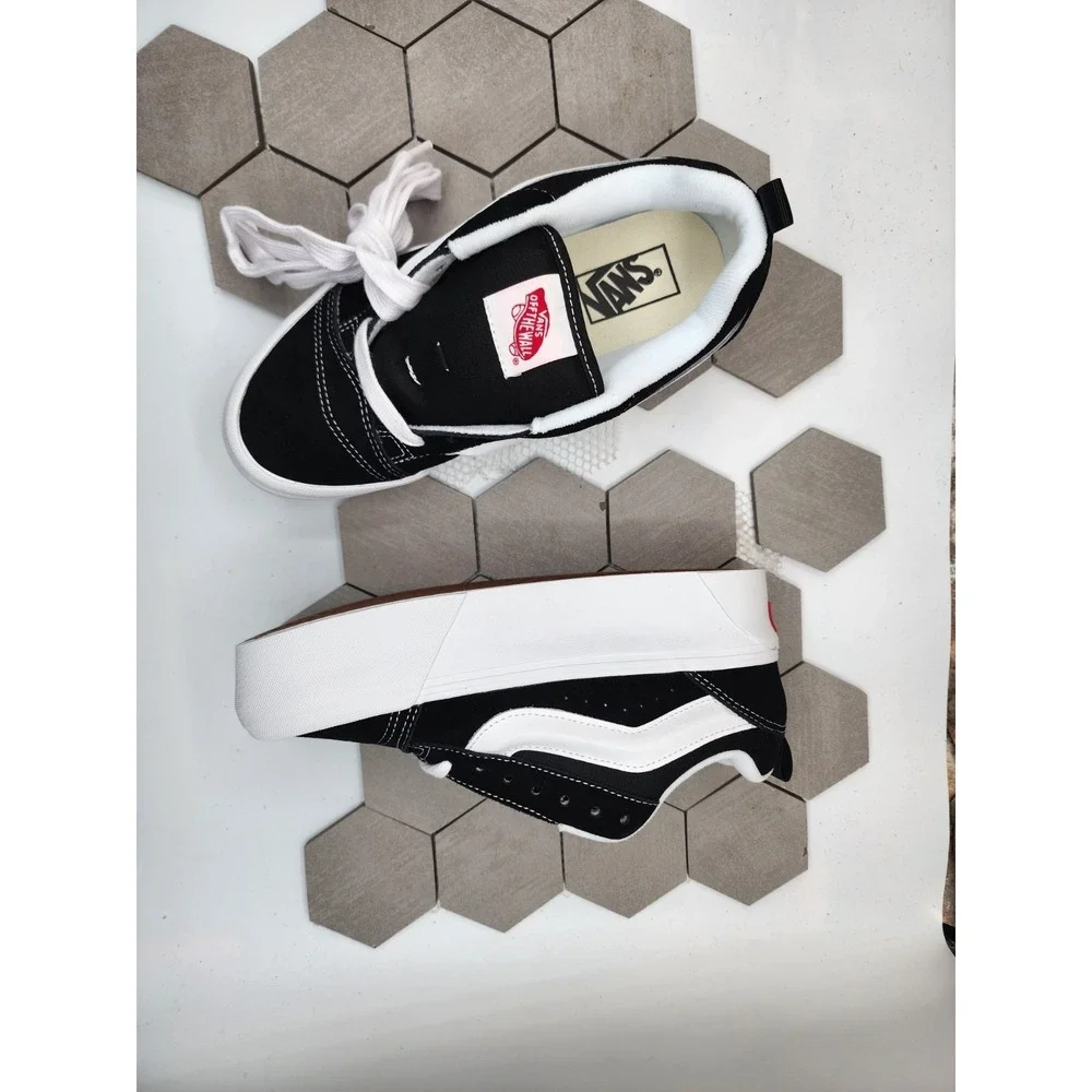 VANS Knu Stack Platform Lift Shoes Black White Platform Shoes Women Sz  5 Rare