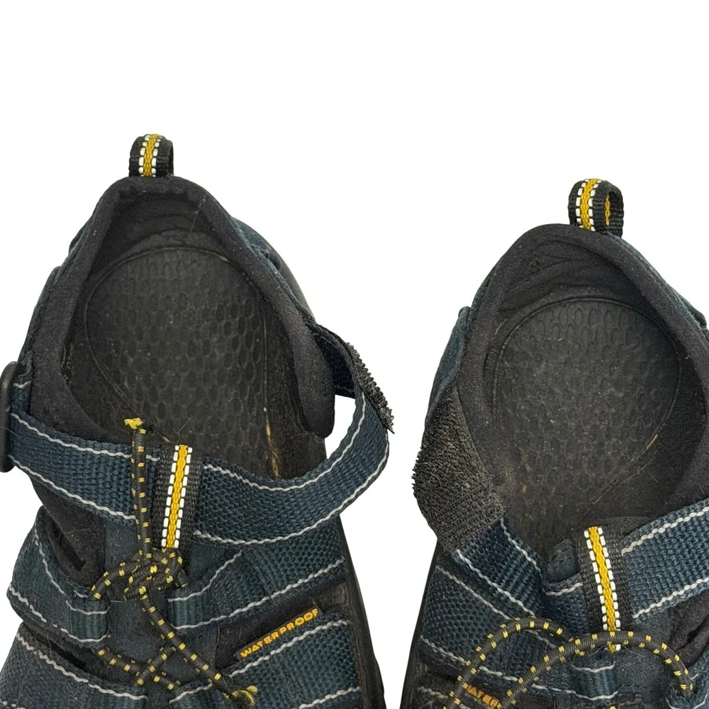 Keen Newport H2 Kids Sport Sandals Navy Blue Yellow Waterproof Size 1 US 13 UK