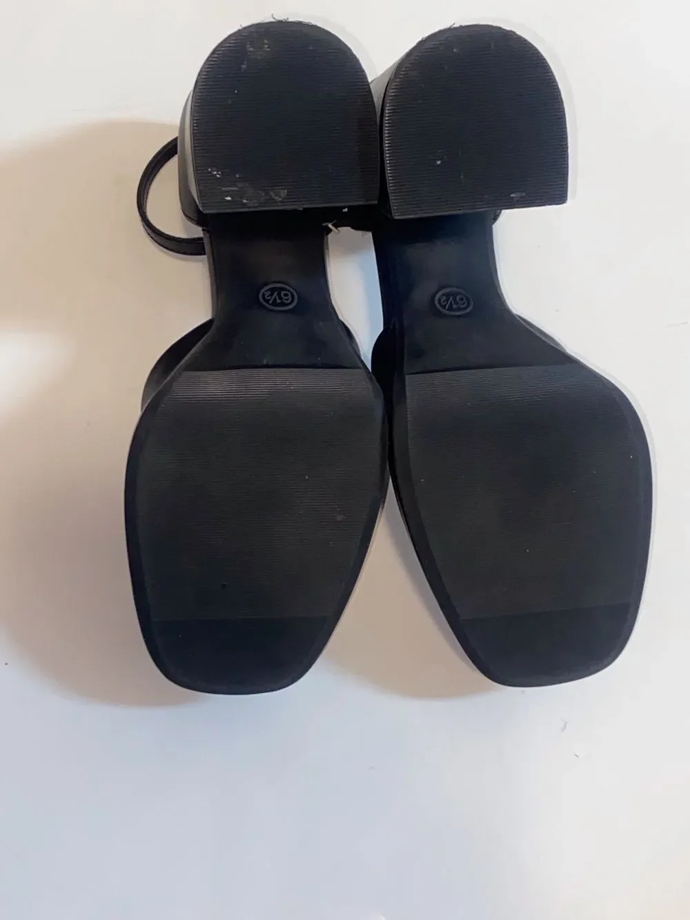 Wild Fable Black Platform Ankle-Strap Block Heels Size 6.5