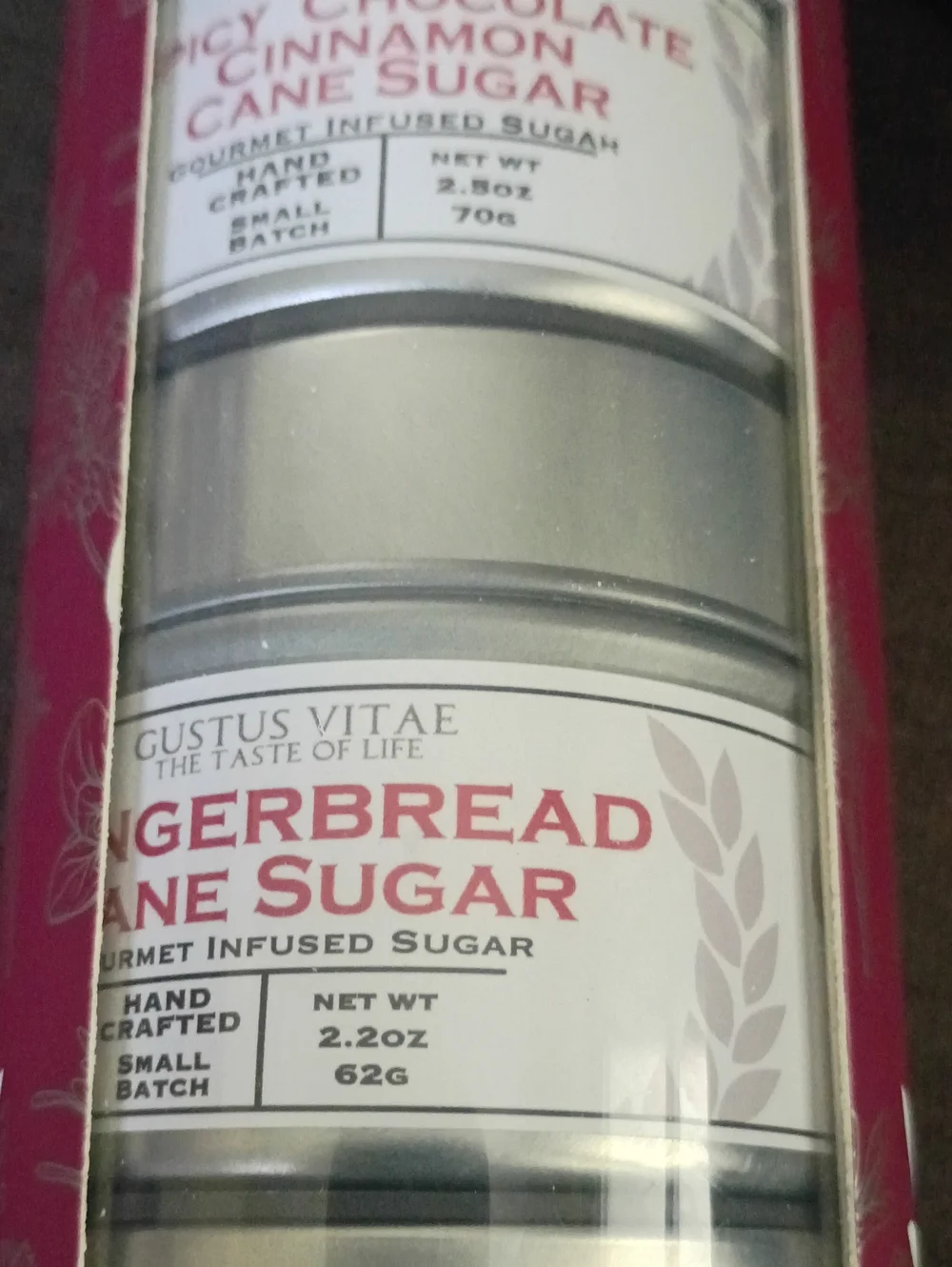 Coffee Sugars Gift Set- Pink Tin Gift Set