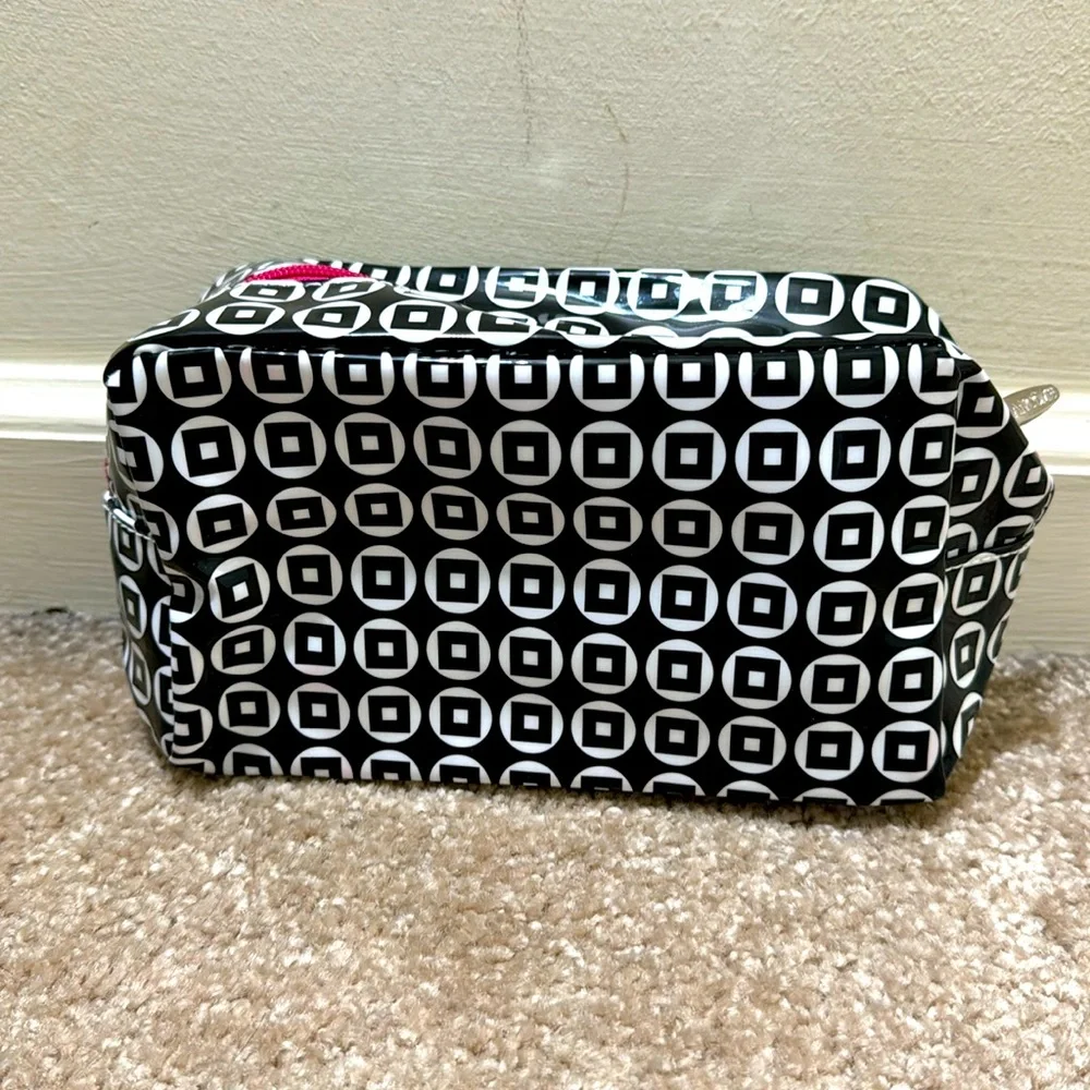 NEW LANCOME Cosmetics Pouch Black & Pink