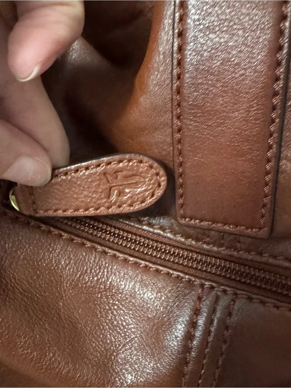 Frye Chestnut Brown Leather Hobo Bag