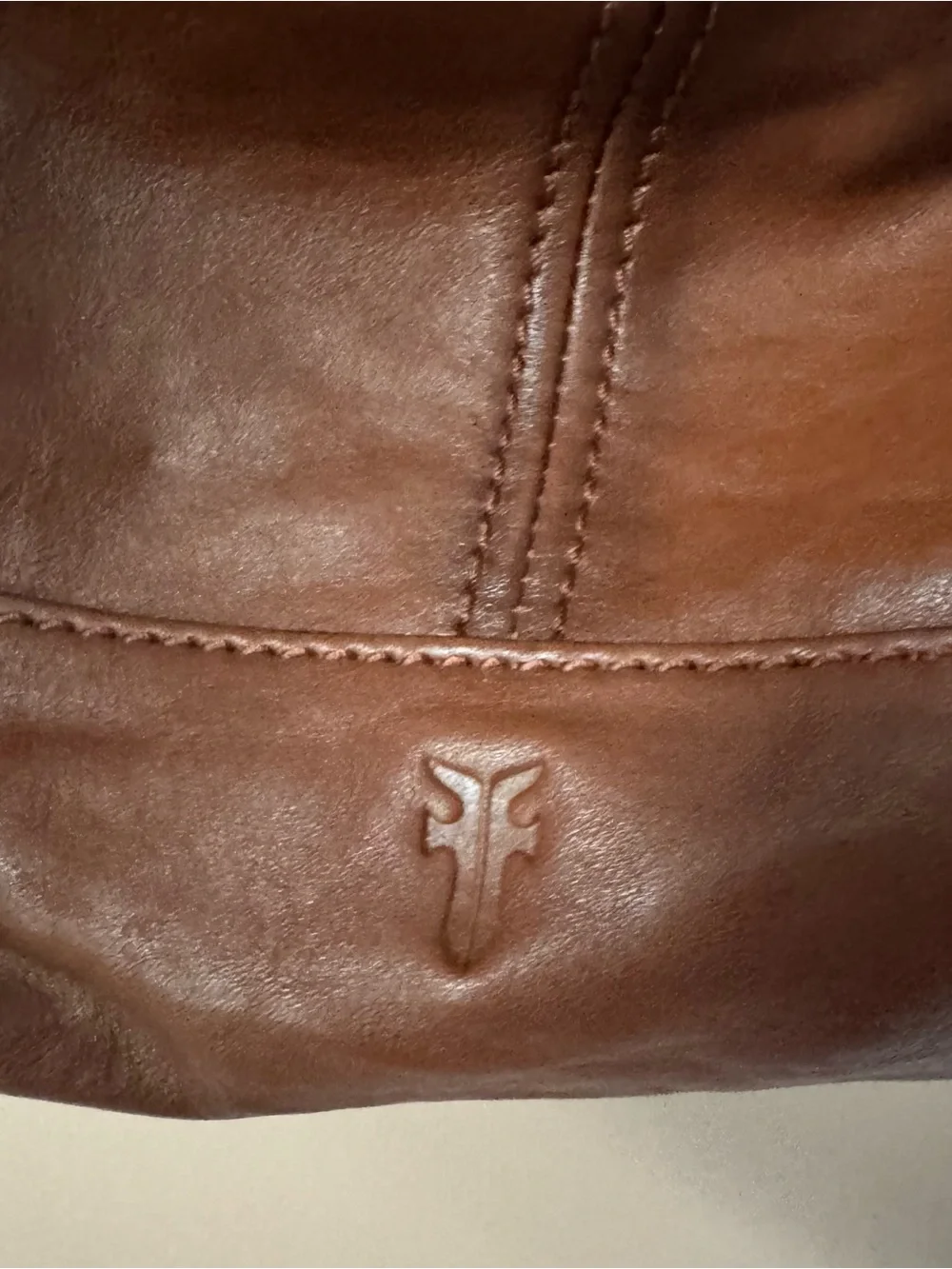 Frye Chestnut Brown Leather Hobo Bag