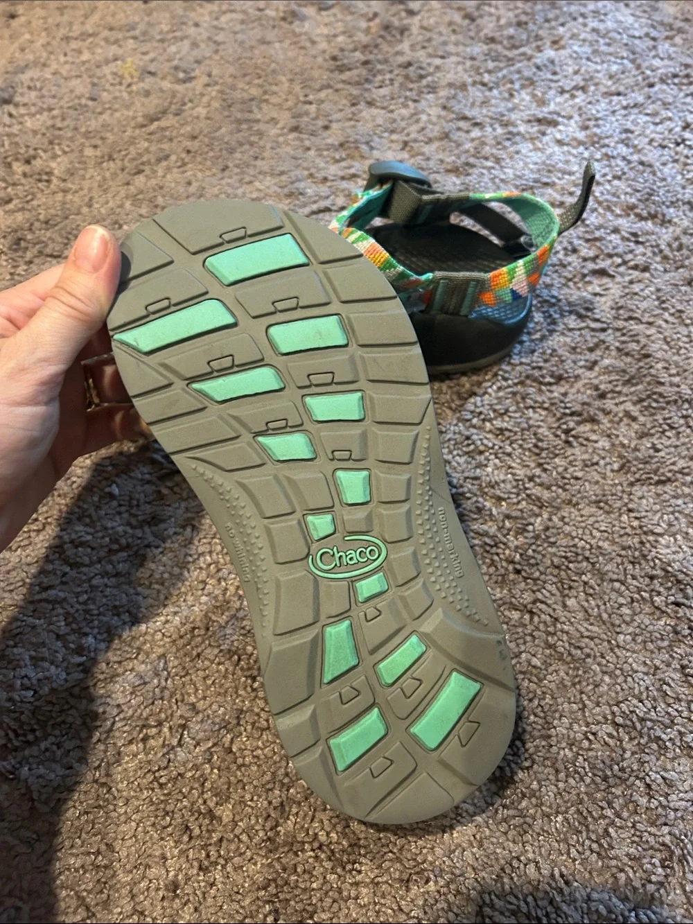 Chaco Camper Turquoise Multicolor Youth Sandal Strap Shoes J180234 Unisex Size 3