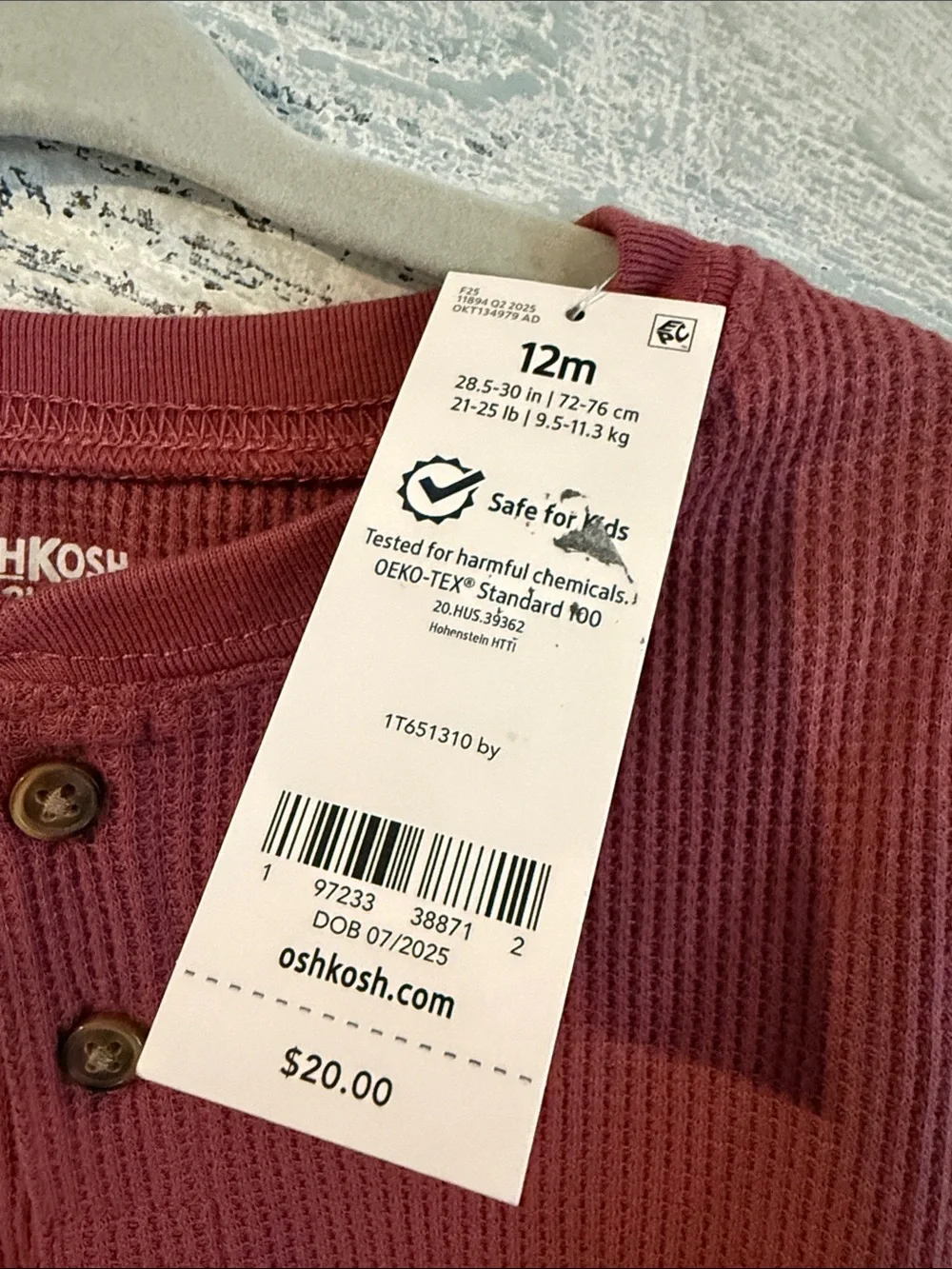 OshKosh Bgosh waffle knit