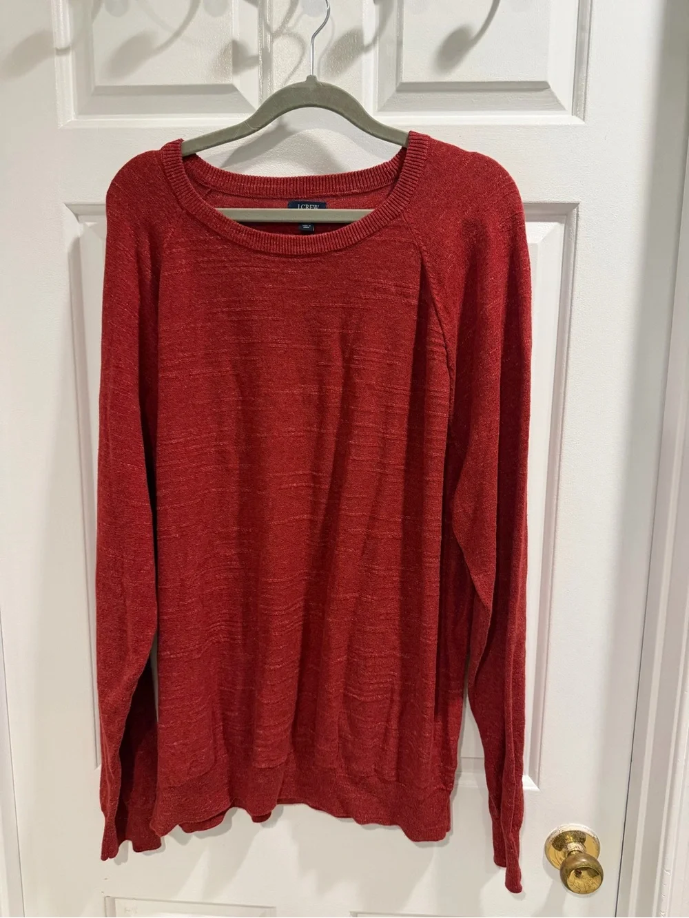 J. Crew Men’s  Red Scoopneck Lightweight Sweater Sz XXL