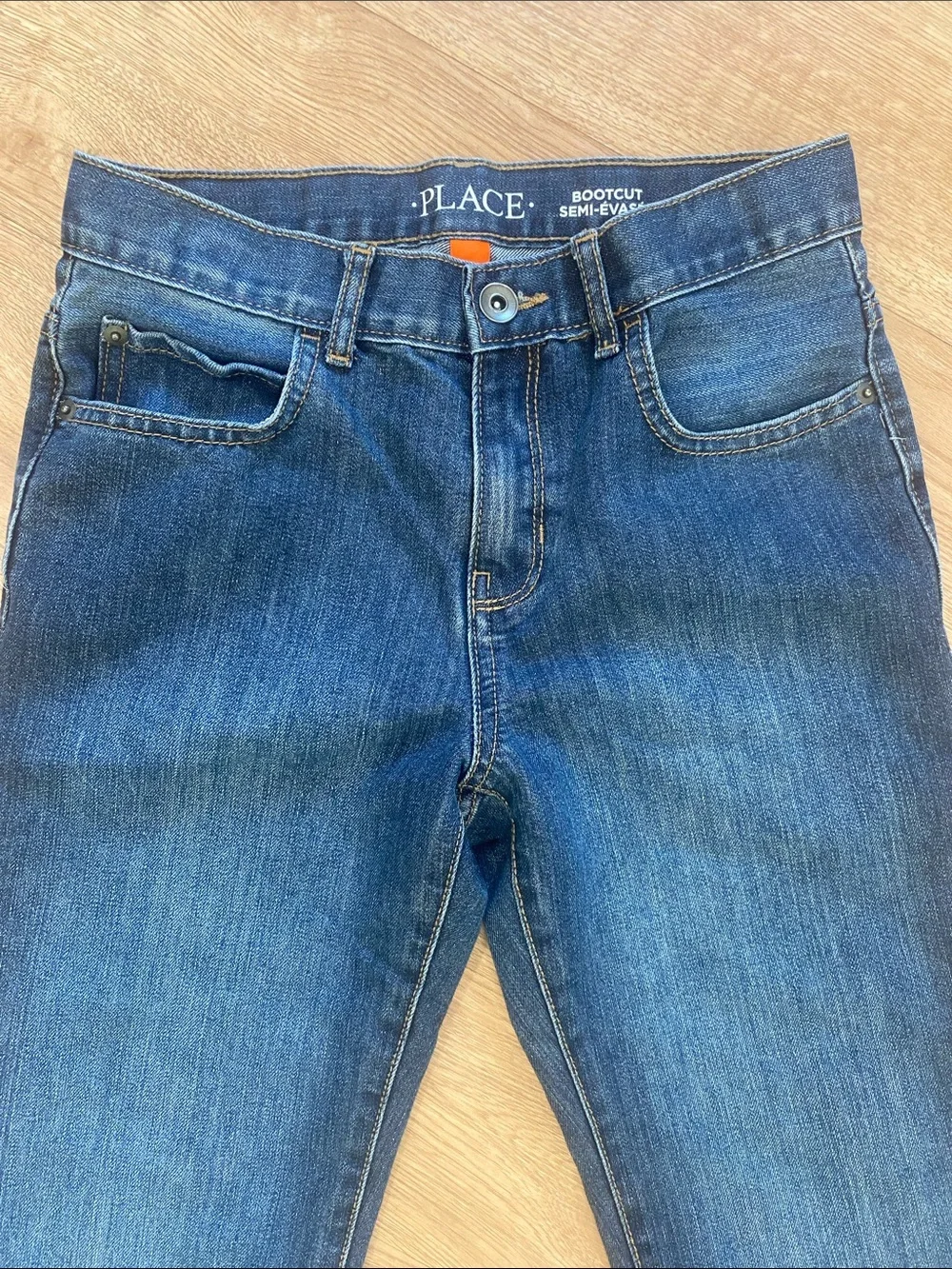 The Children's Place Boys Bootcut Jeans Size 12 Medium Wash Denim