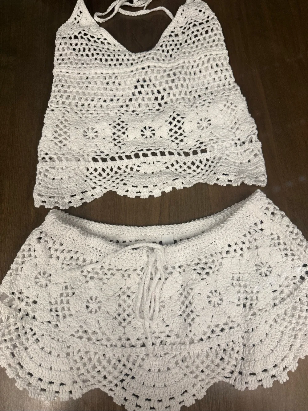 SKIMS sheer scalloped mini