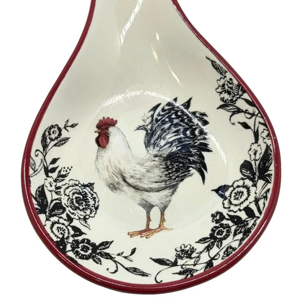 Cracker Barrel Susan Winget Spoon Rest Rooster 10