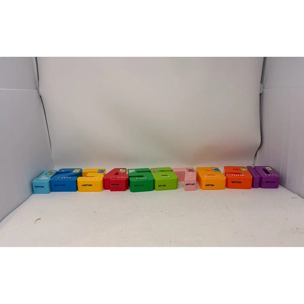 Vintage TYCO Preschool Sesame Street Numbers 1-10 Learning Blocks Lot of 10