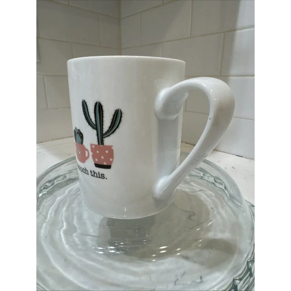 10 Strawberry Street Can’t Touch This Fun Cactus Ceramic Coffee, Tea Mug
