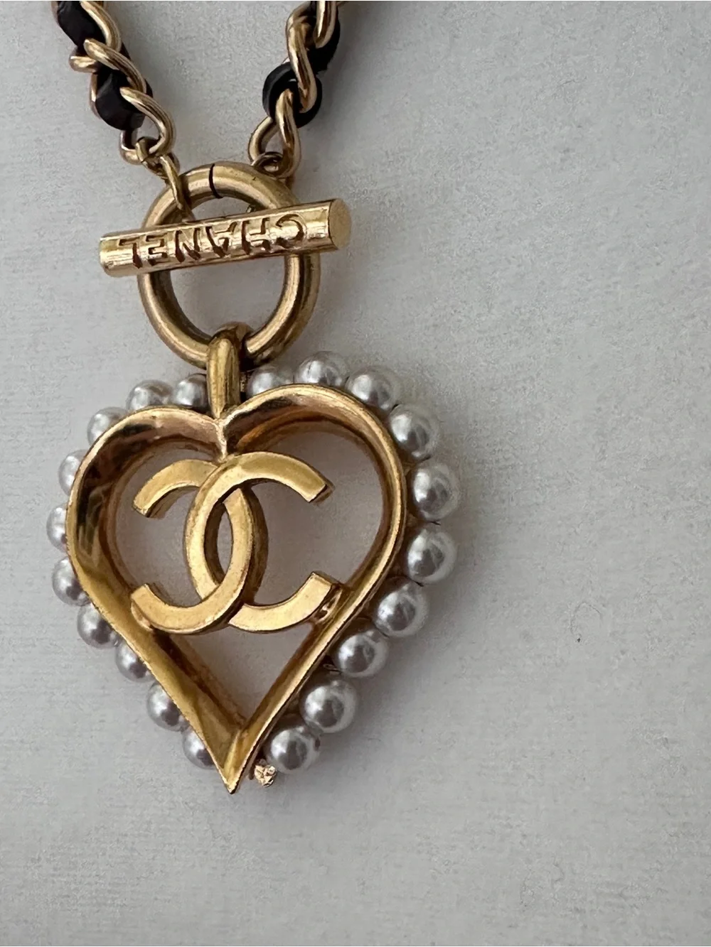 CHANEL gold tone