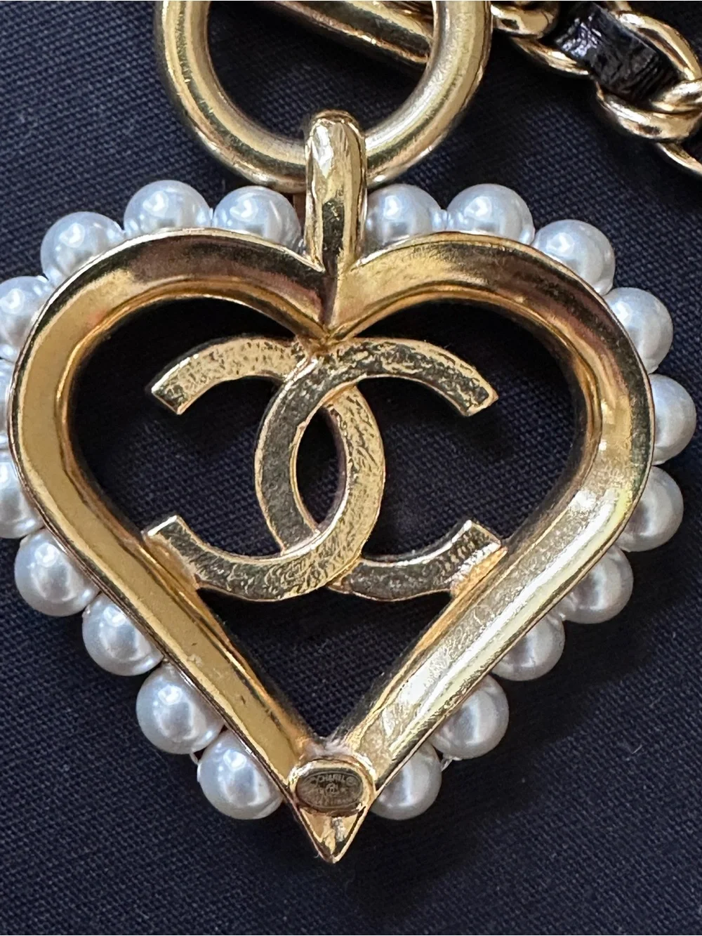 CHANEL gold tone