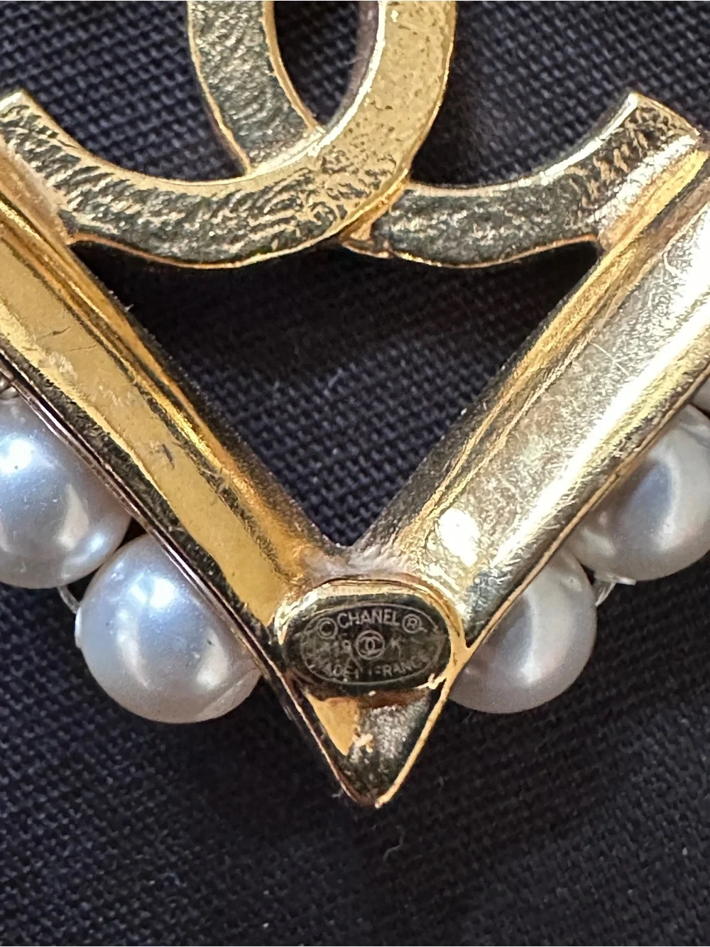 CHANEL gold tone
