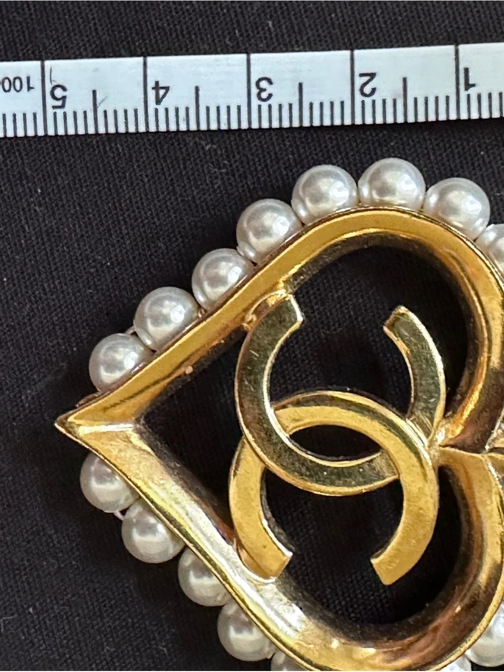 CHANEL gold tone