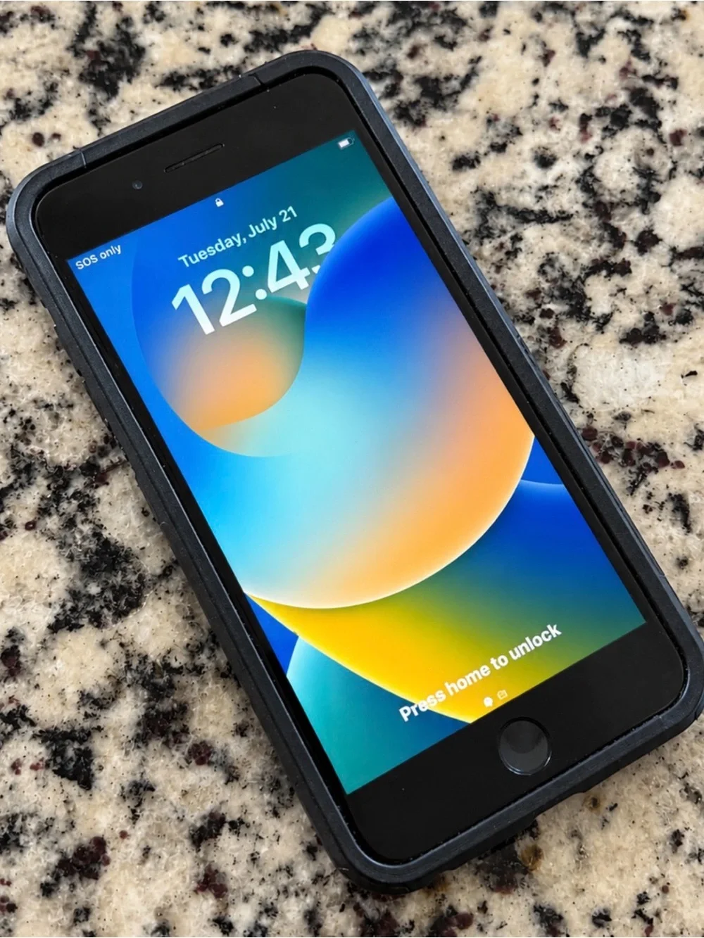 Apple iPhone 8 Plus comes  in Black Protective Case