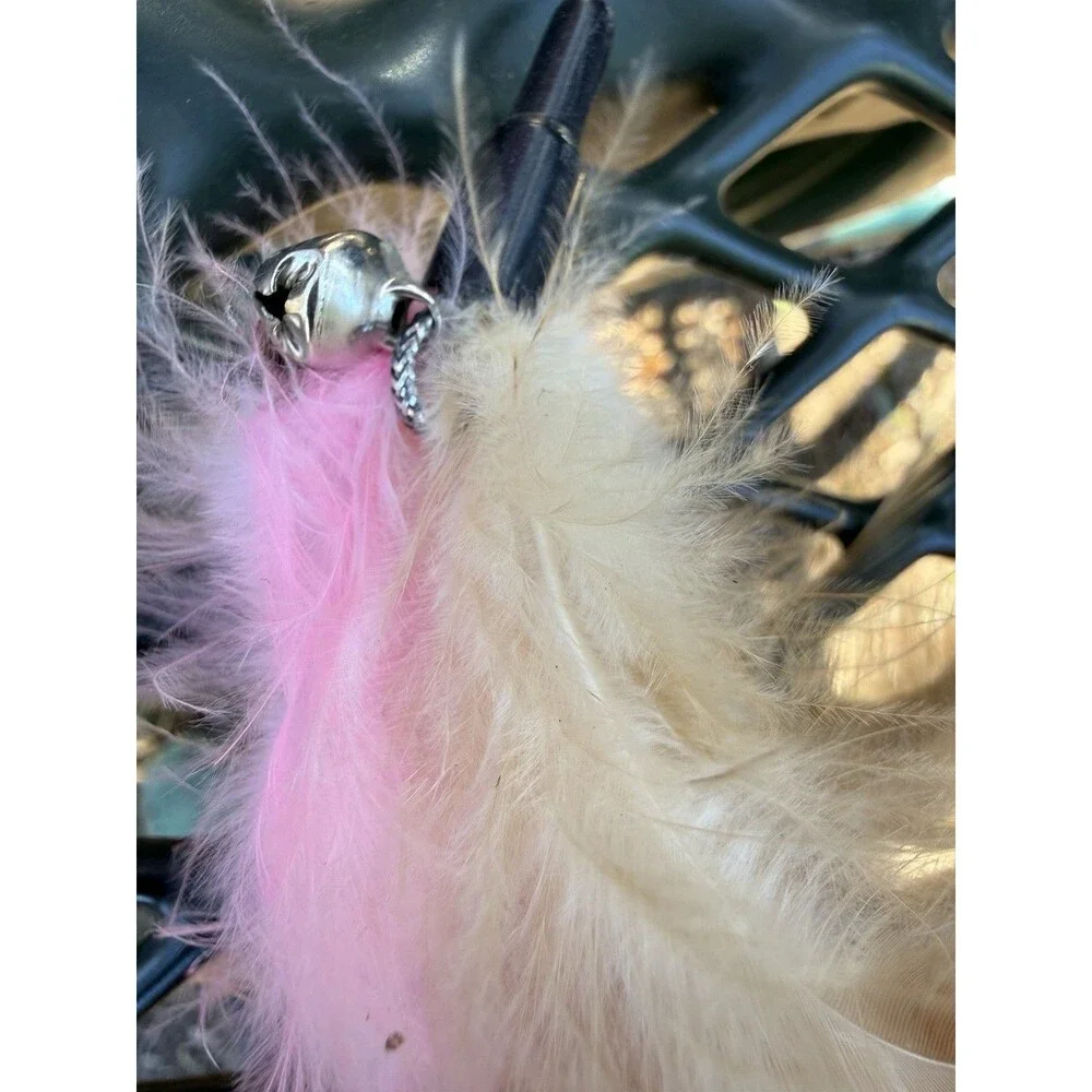 Interactive Cat Teaser Neck Collar Toy Self-Entertainment with Feather Bell