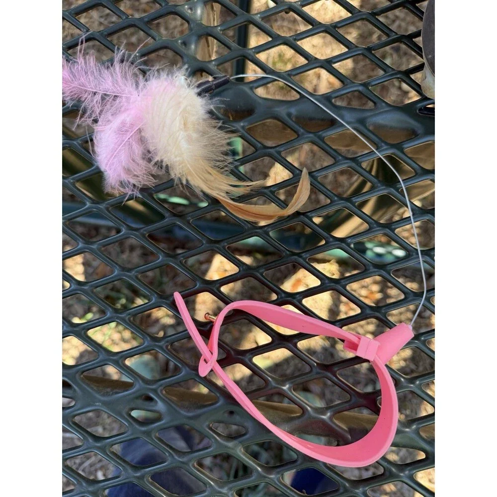 Interactive Cat Teaser Neck Collar Toy Self-Entertainment with Feather Bell