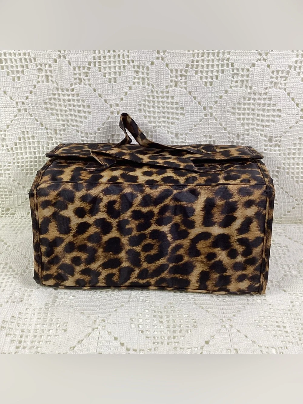 Joy Mangano “Better Beauty Case” Leopard Print Travel/Storage Bag Set