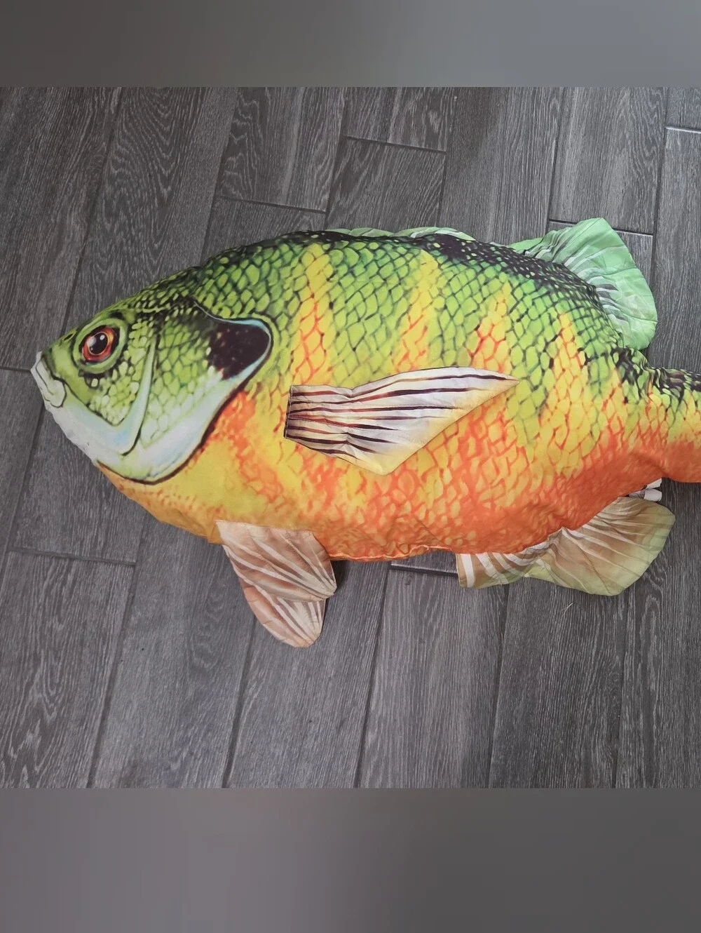 Tree House Kids Plush Fish Pillow Toy - Green and Orange Decorative Pillow 45