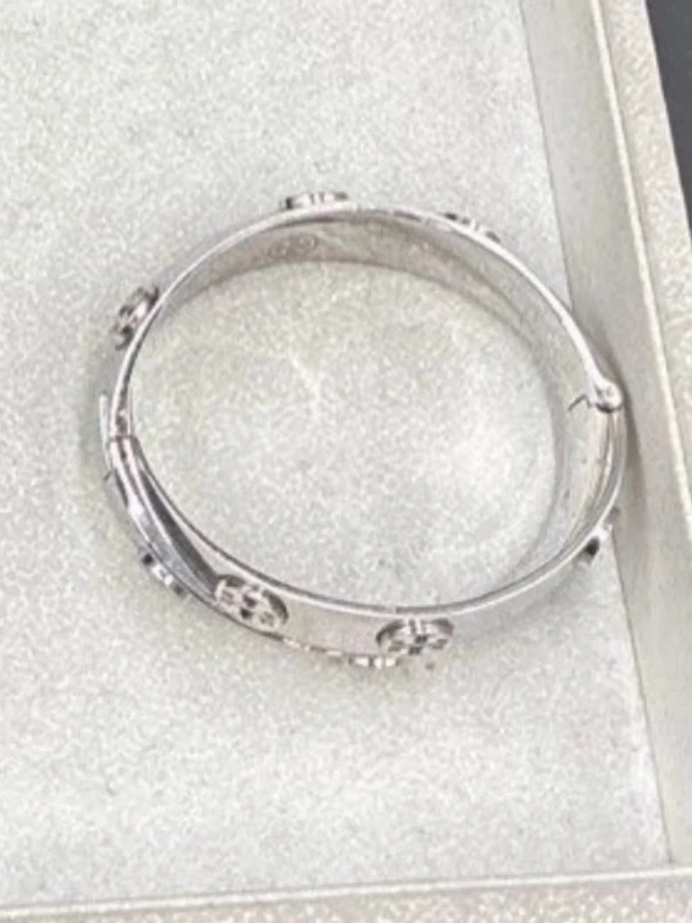 Tory Burch silver tone