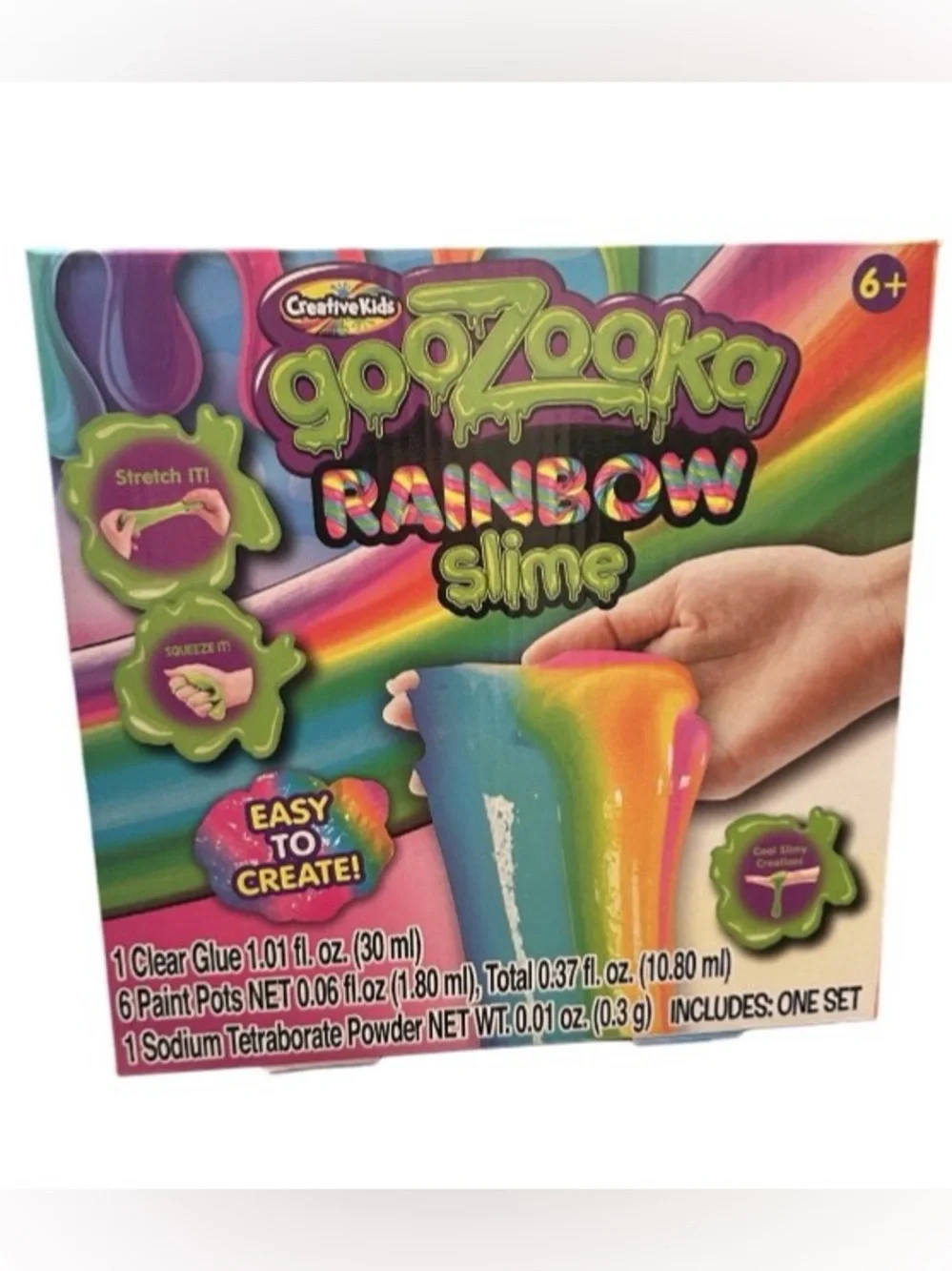 Create Your Own Rainbow Slime Kit DIY Kids 6+ Rainbow Slime New In Box