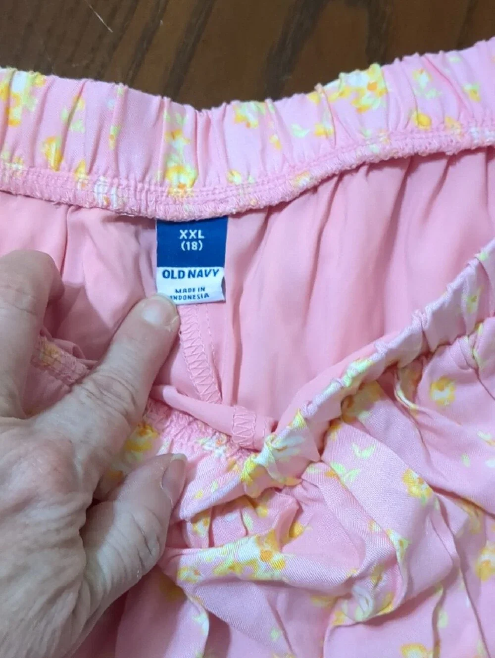 Old Navy Pink Yellow Floral Ruffle Skort