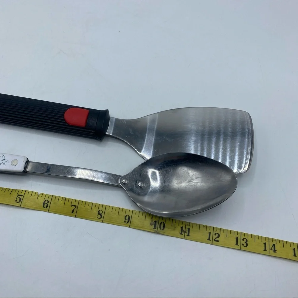 Vintage Stainless Spatula Teapot Iron Pitcher Handle Design Ekco Kitchen Utensil