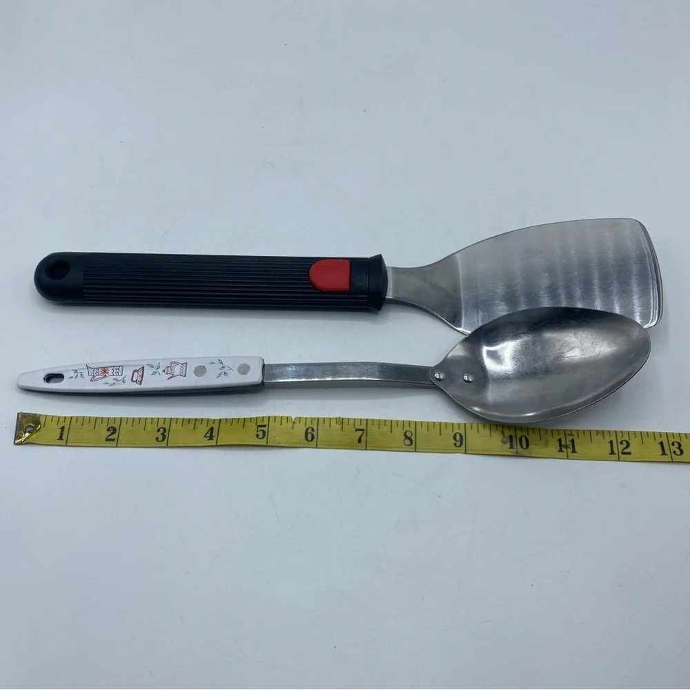 Vintage Stainless Spatula Teapot Iron Pitcher Handle Design Ekco Kitchen Utensil