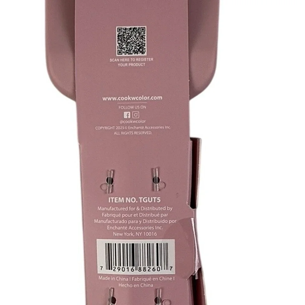 CWC Cook With Color Pink Silicone Turner & Spatula Set BPA Free‎ 450F