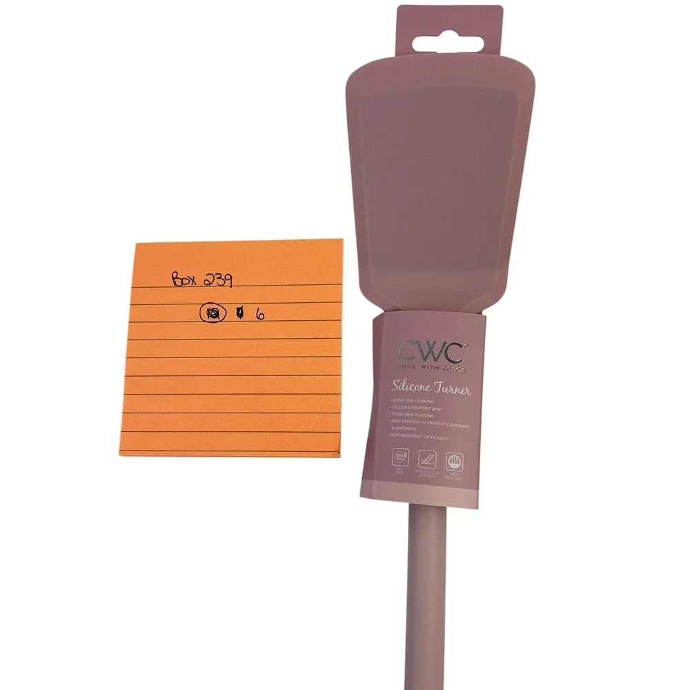 CWC Cook With Color Pink Silicone Turner & Spatula Set BPA Free‎ 450F