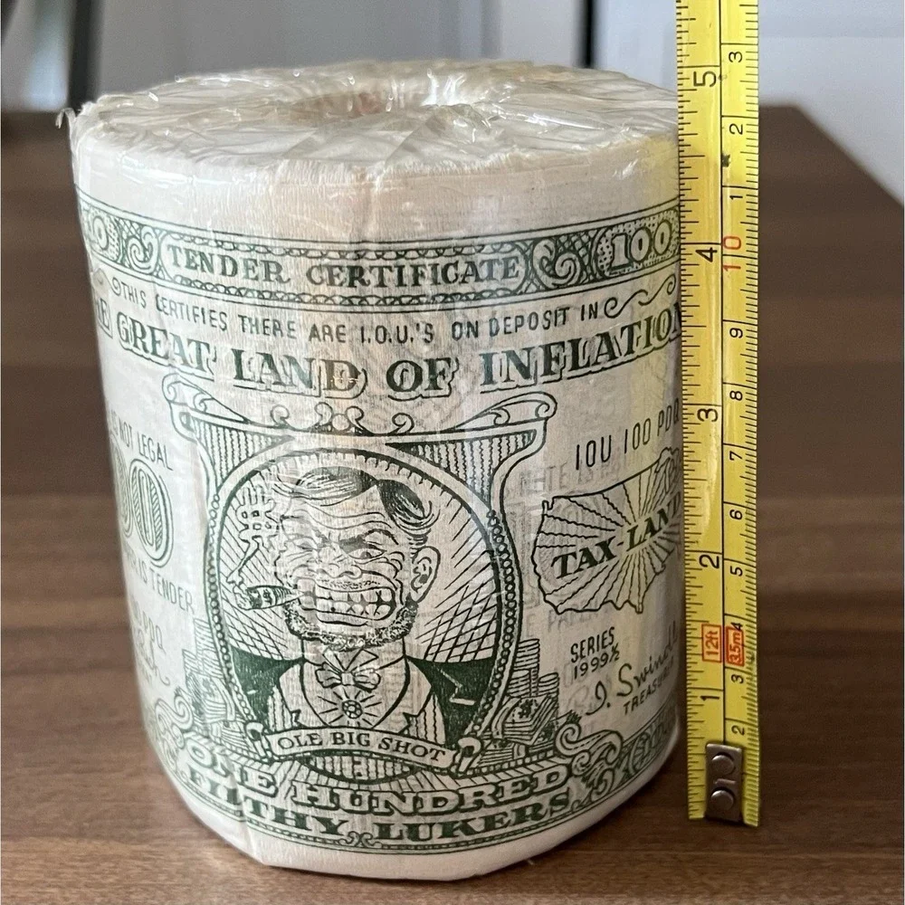 President Toilet Paper Great Land of Inflation Vintage 1980 Novelty Paper Sealed