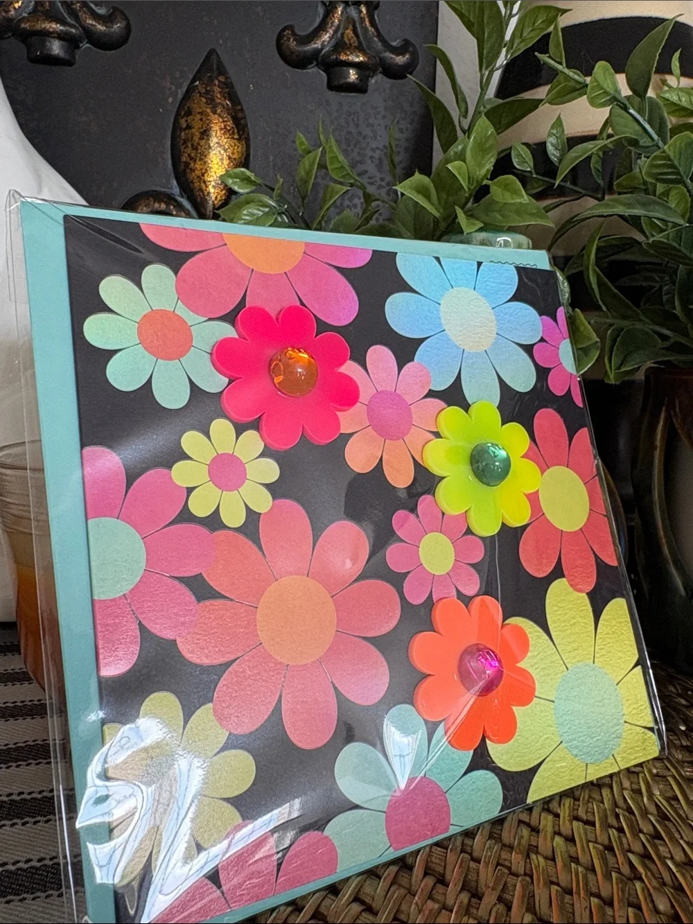 🆕Papyrus Colorful Daisies Blank Inside Greeting Card
