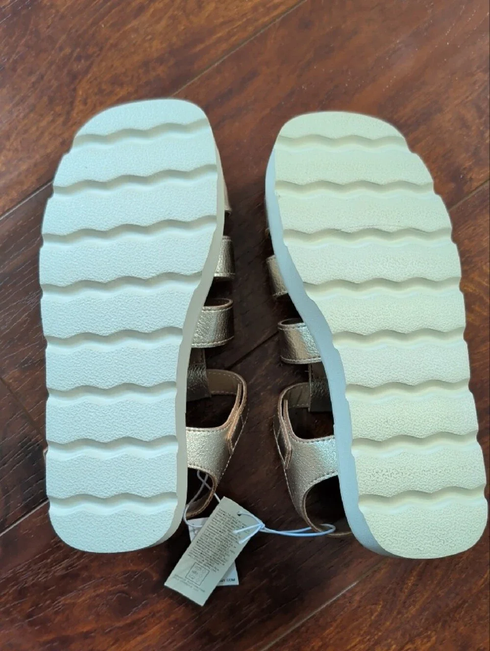 Kids Metallic Gold Gladiator Sandals