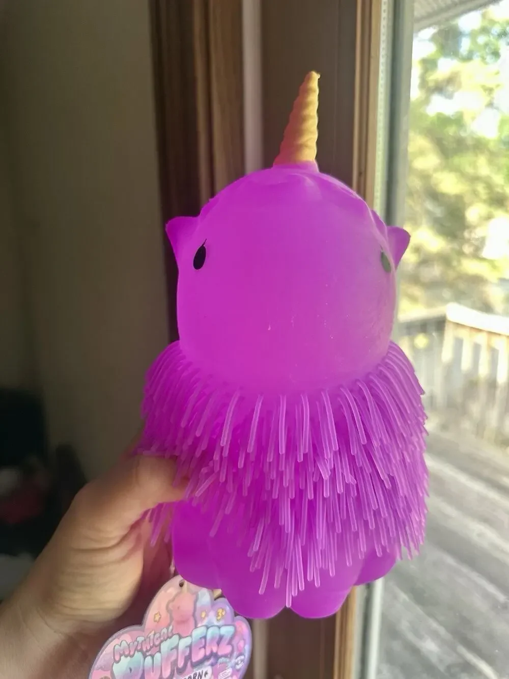Mythical Puffferz Unicorn Purple Squeeze Ball Rubber Stretch by Twist Toy