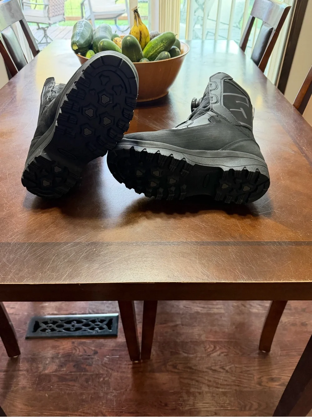 Women's Black Winter Boots with Dial Lacing