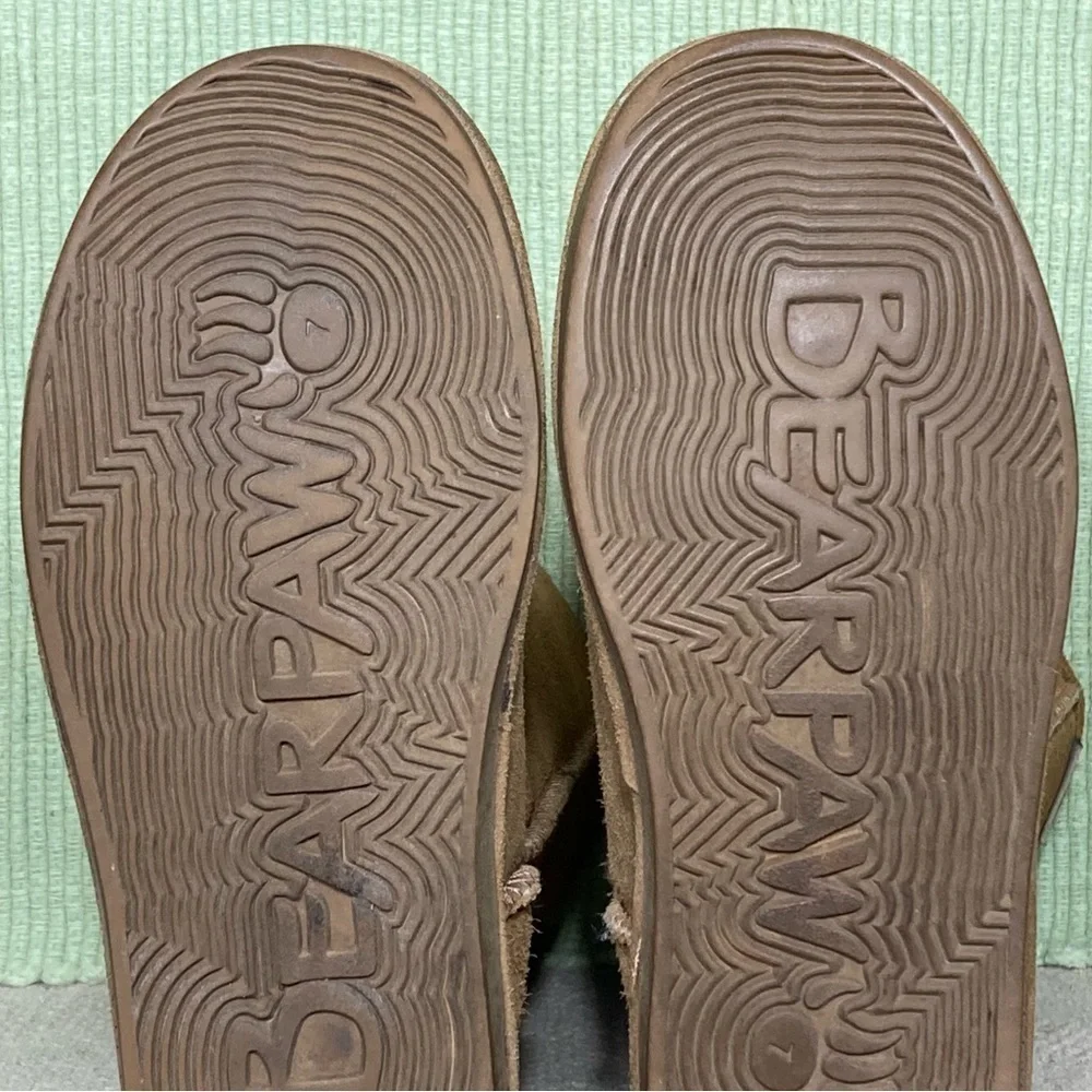 BEARPAW Womens Tan Eva Tall Suede/Wool/Sheepskin Warm Winter Boots SZ US 7