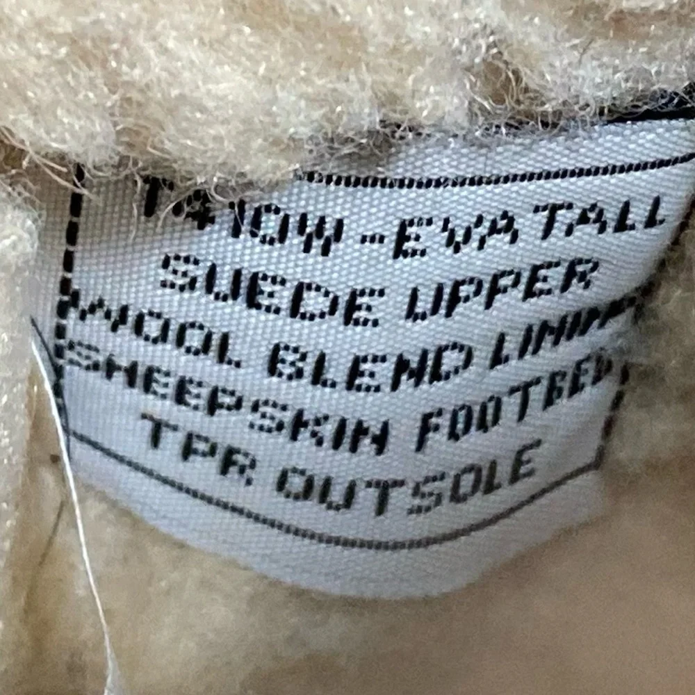 BEARPAW Womens Tan Eva Tall Suede/Wool/Sheepskin Warm Winter Boots SZ US 7