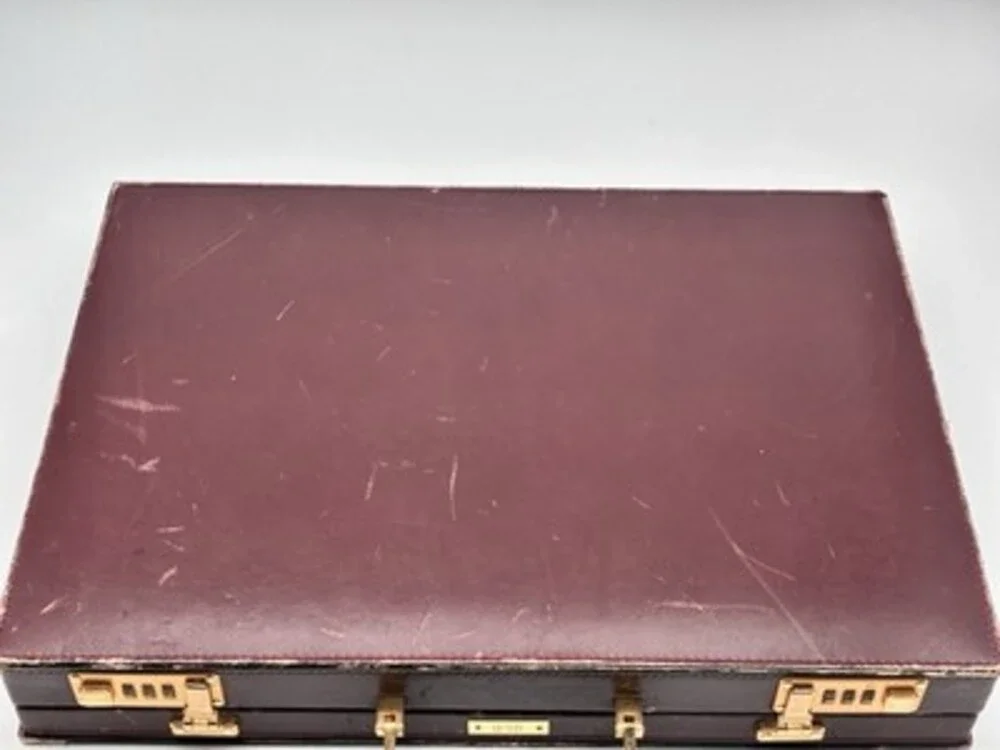Scully Leather Attache Briefcase Franzen Germany Combo Lock 2100 Outsider
