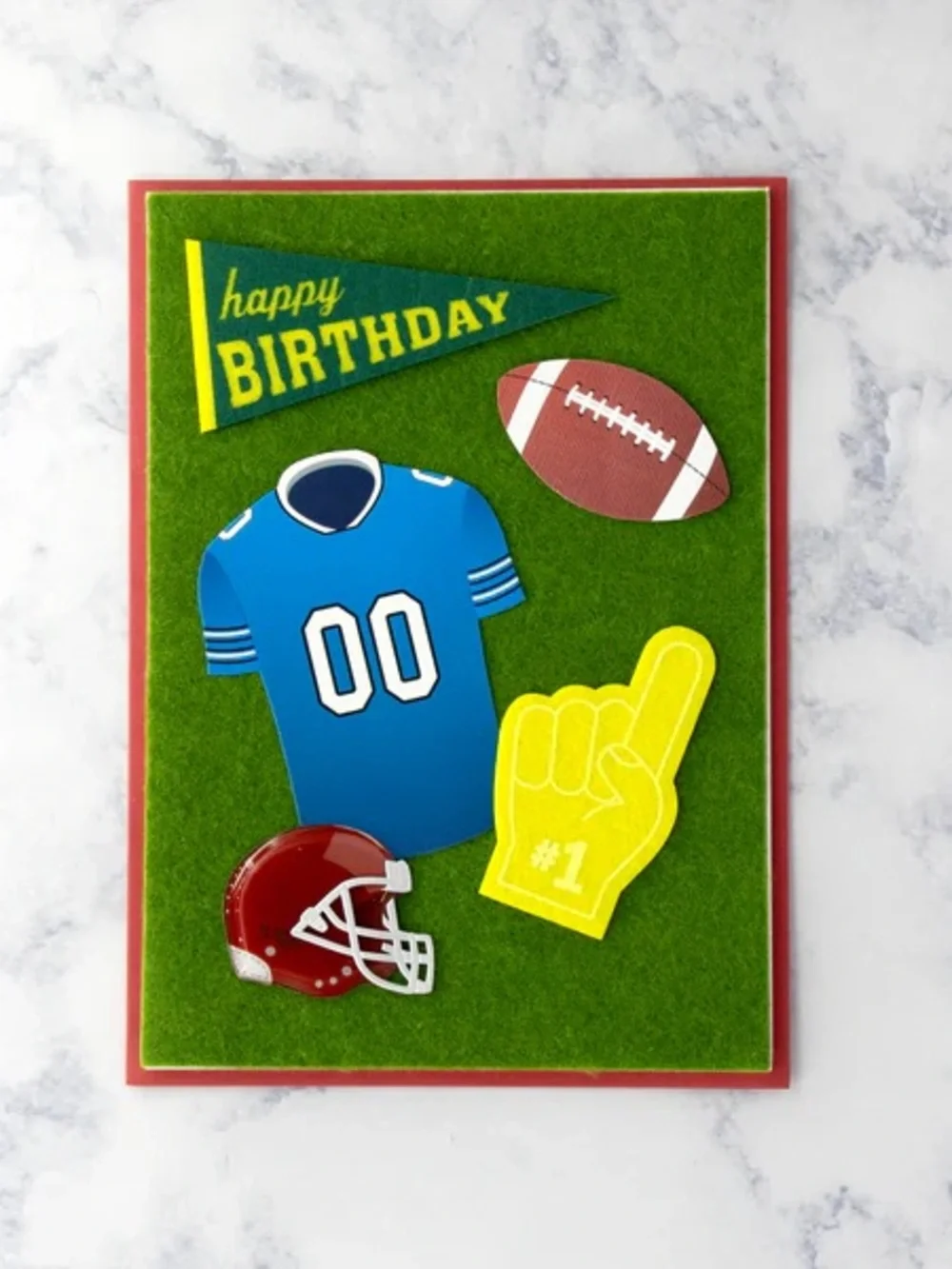 🆕Papyrus Felt Football Birthday Card