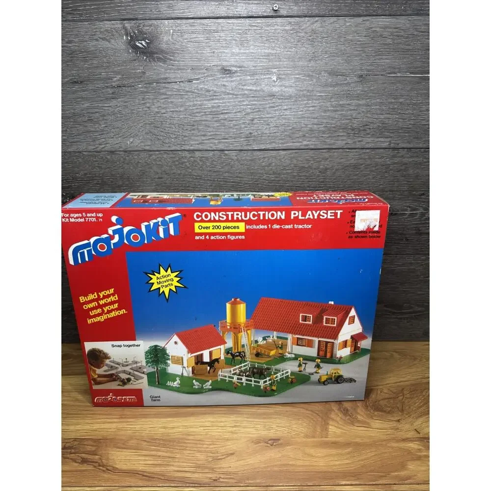 Majorette Majokit France Construction Playset Giant Farm Kit – 200 Pieces New