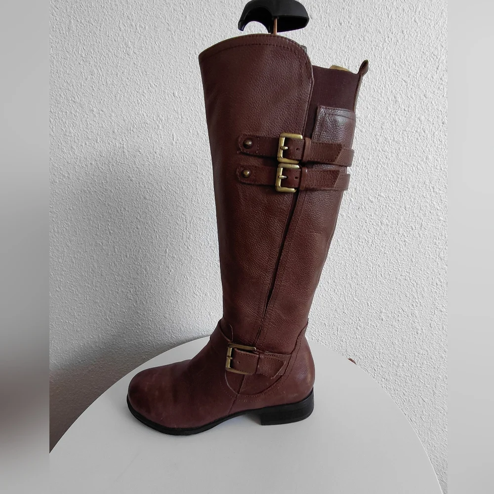Naturalizer Jessie Knee High Brown  Leather Boots Riding