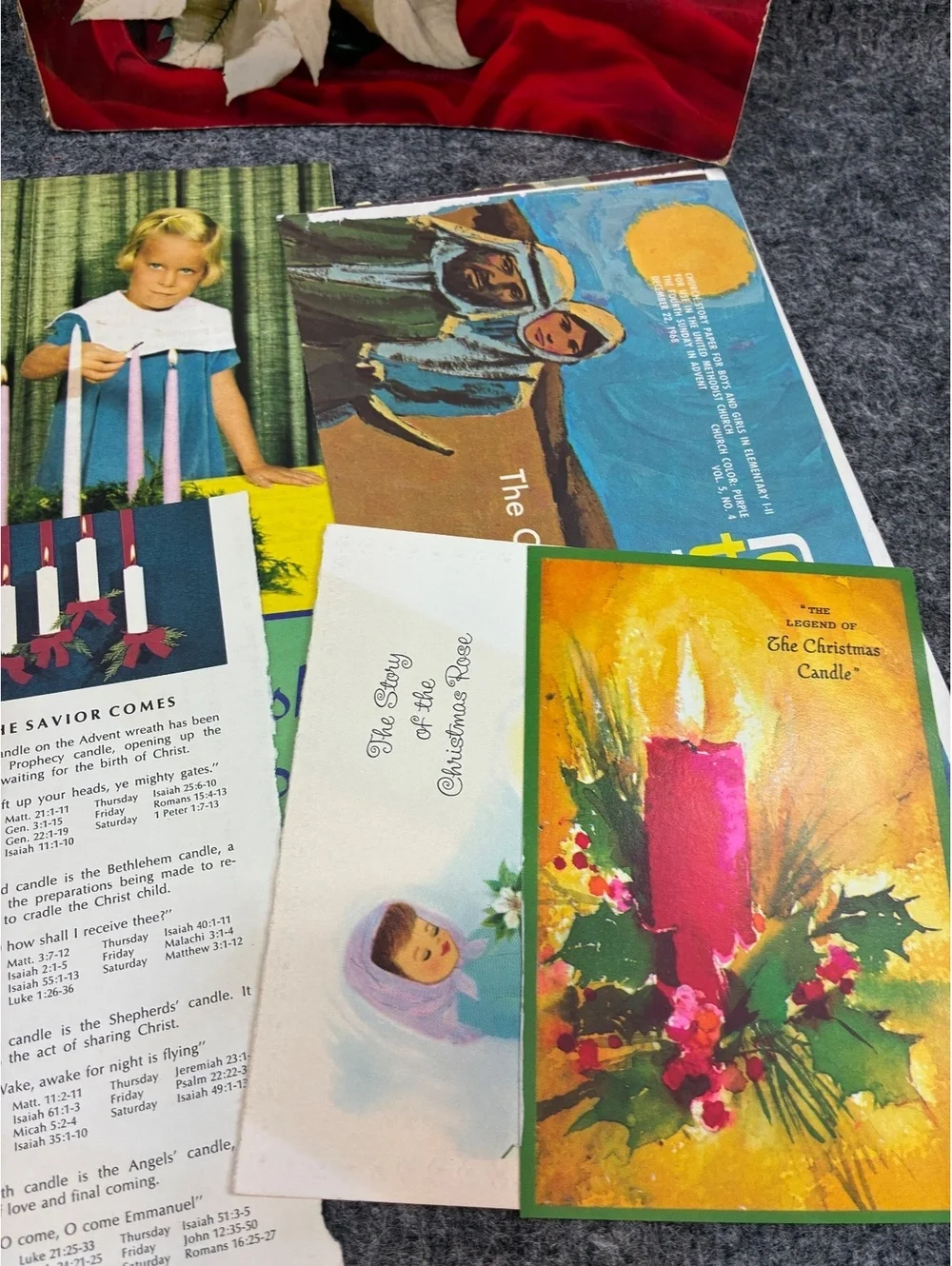 Vintage October 1961 Christmas Ideals Magazine with Holiday Ephemera Assortment