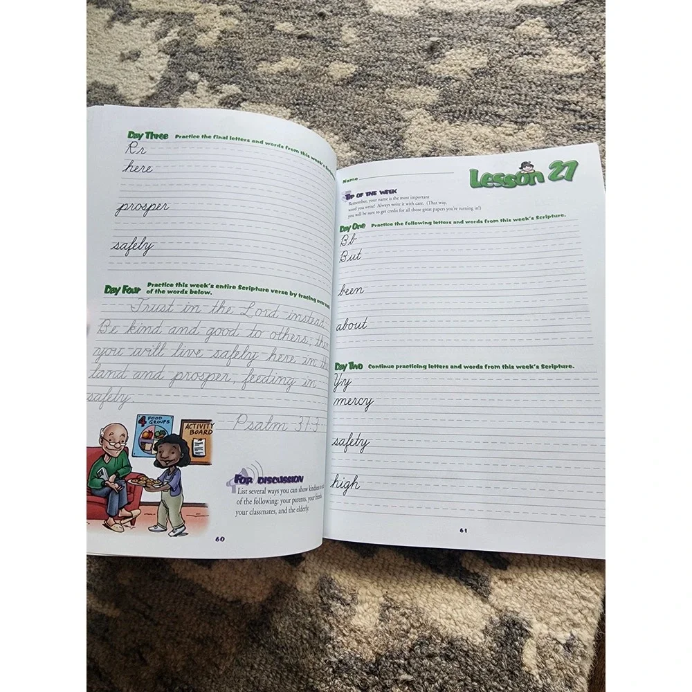 A Reason For Handwriting Cursive E Worktext Workbook Scripture Verses Outreach