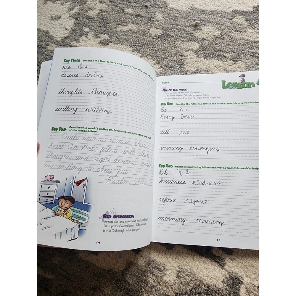 A Reason For Handwriting Cursive E Worktext Workbook Scripture Verses Outreach