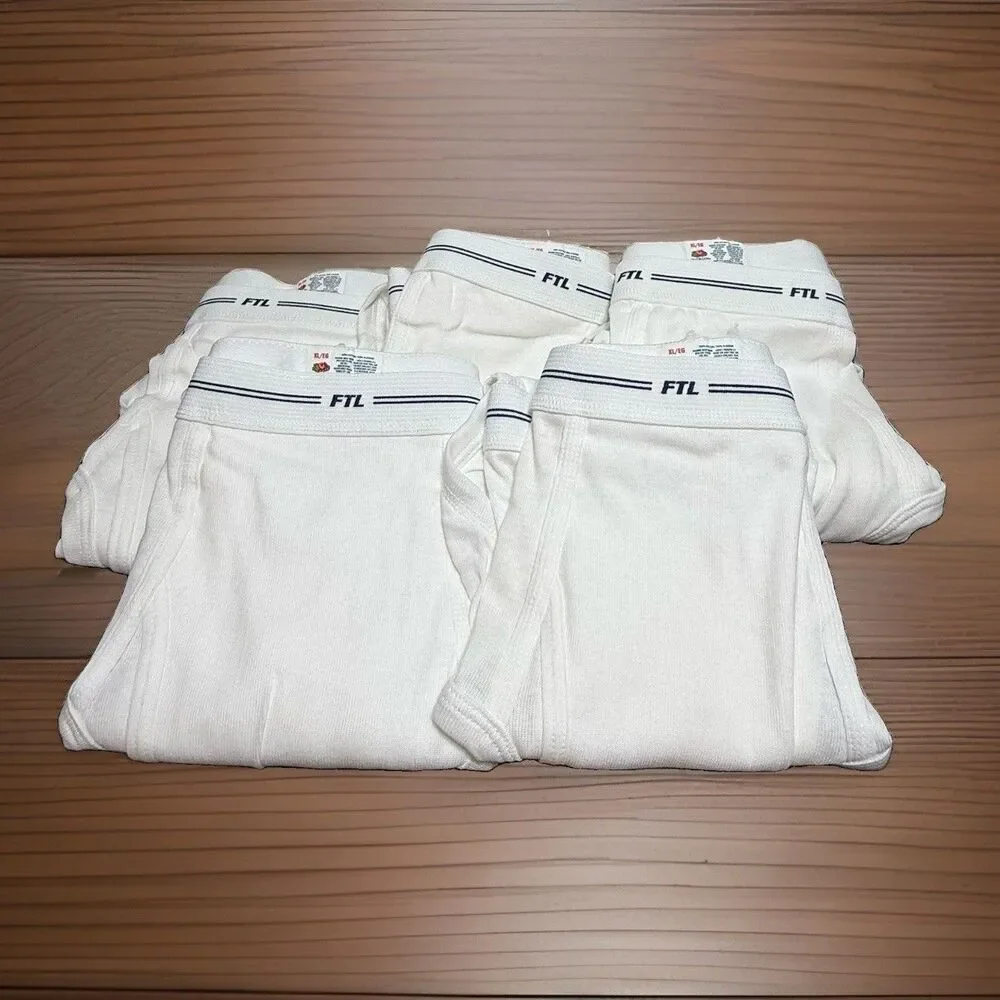 Fruit Of The Loom Vintage White Brief Size X-Large 42-44 NWOT Lot Of 5