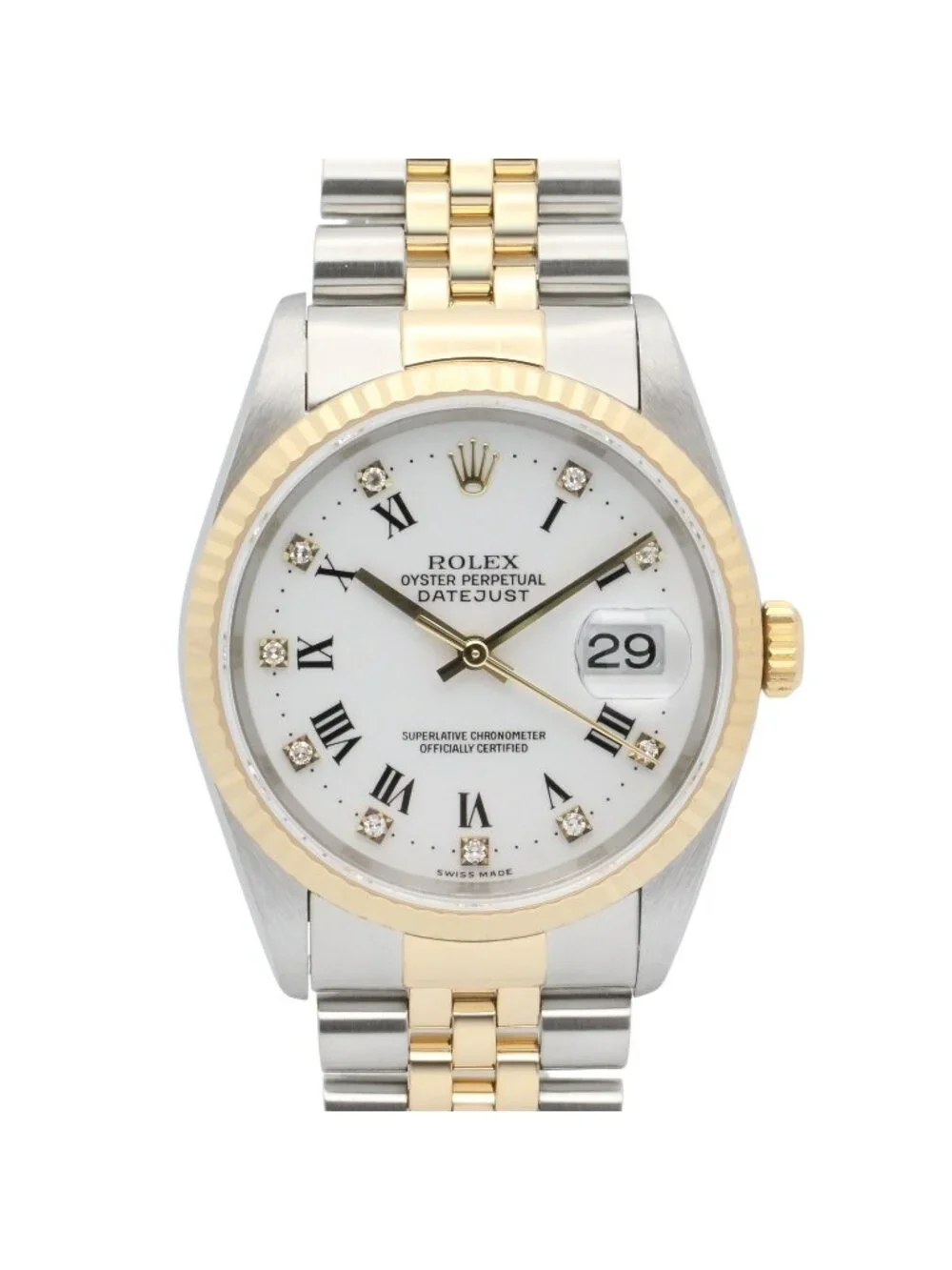 Rolex Datejust Diamond Number WH RO QP 18k Stainless Steel